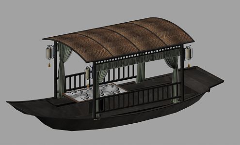 Chinese-style Wupeng Boat Wupeng Boat 3d model