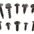 Screw Self-tapping Hardware Nail Screw Flat Head Screw 3d model