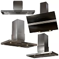 Modern Kitchen Appliances With Range Hood Gas Stove And Induction Cooktop
