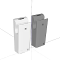 Wall Mounted Hand Dryers White And Silver With Brand Logo Design