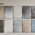Square Carpets Display Featuring Various Colors Textures and Different Shades Collection 3d model