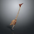 Handcrafted Wooden Art Piece With Long Neck Bird Head And Carved Arrow Detail