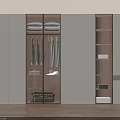 Modern White Wardrobe Interior Design With Sliding Doors Clothing Racks And Storage Drawers