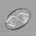 Decorative Ornament Set with Circular Metal Frame and White Artistic Structure for Modern Home Decor