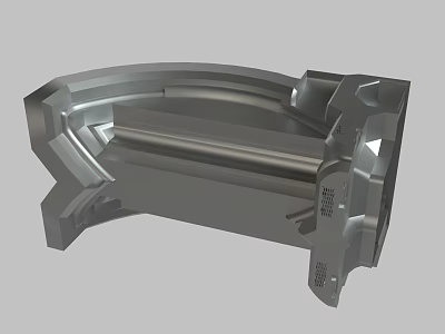 Metallic Industrial Mechanical Part With Precision Engineered Structure And Detailed Design 3d model