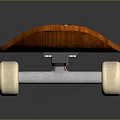 Children Skateboard with Black Deck Orange Trim and White Wheels for Kids Fun