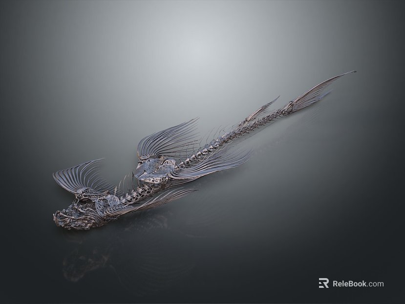 Modern Monster Skeleton Fish Skeleton Weird Fish Skeleton Monster texture