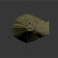 Traditional Conical Canvas Tent With Awning And Wooden Support Poles For Camping Shelter