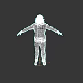 Game And Movie Character With Brown Jacket Graphic T Shirt Jeans And Open Arms
