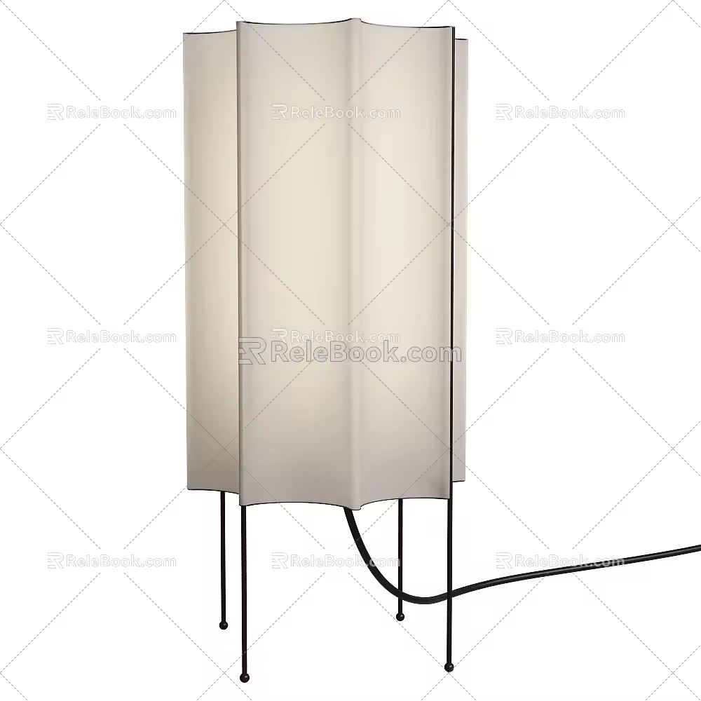Punt Modern Minimalist Table Lamp Fabric Table Lamp Japanese Style Table Lamp 3d model