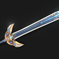 Long Sword Science Fiction Long Sword Magic Weapon 3d model