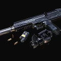 Advanced Tactical Firearms With Optical Scope And Extended Barrel Design