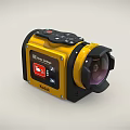 Kodak Yellow Digital Camera With Compact Design Display Screen And Lens 3d model