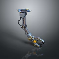 Mechanical Robot Arm Character With Biological Inspired Limb Structure And Metal Joints 3d model