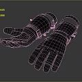 Yellow And Black Outdoor Work Gloves With Orange Accents And Adjustable Straps