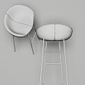 Modern Bar Chair Combination Bar Chair Dining Chair Bar Chair 3d model
