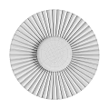 Modern White Wall Sconce With Radial Pattern And Warm LED Light Design 3d model