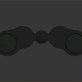 Green Binoculars With Black Accents And Round Glass Lenses Design