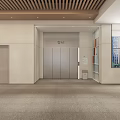 Modern Style Lobby Log Style Lobby Simple Lobby 3d model