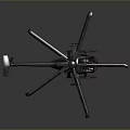 Detailed Utility Helicopter Model With Rotor Blades Cockpit And Landing Gear