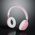 Pink Over Ear Headphones With Comfortable Earmuffs And Stylish Electronic Design
