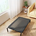 Pet Furniture Black Mesh Pet Bed Design For Living Room With Wooden Floor And Sofa