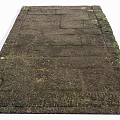 Ancient Stone Ground With Moss Covered Weathered Surface And Natural Texture 3d model