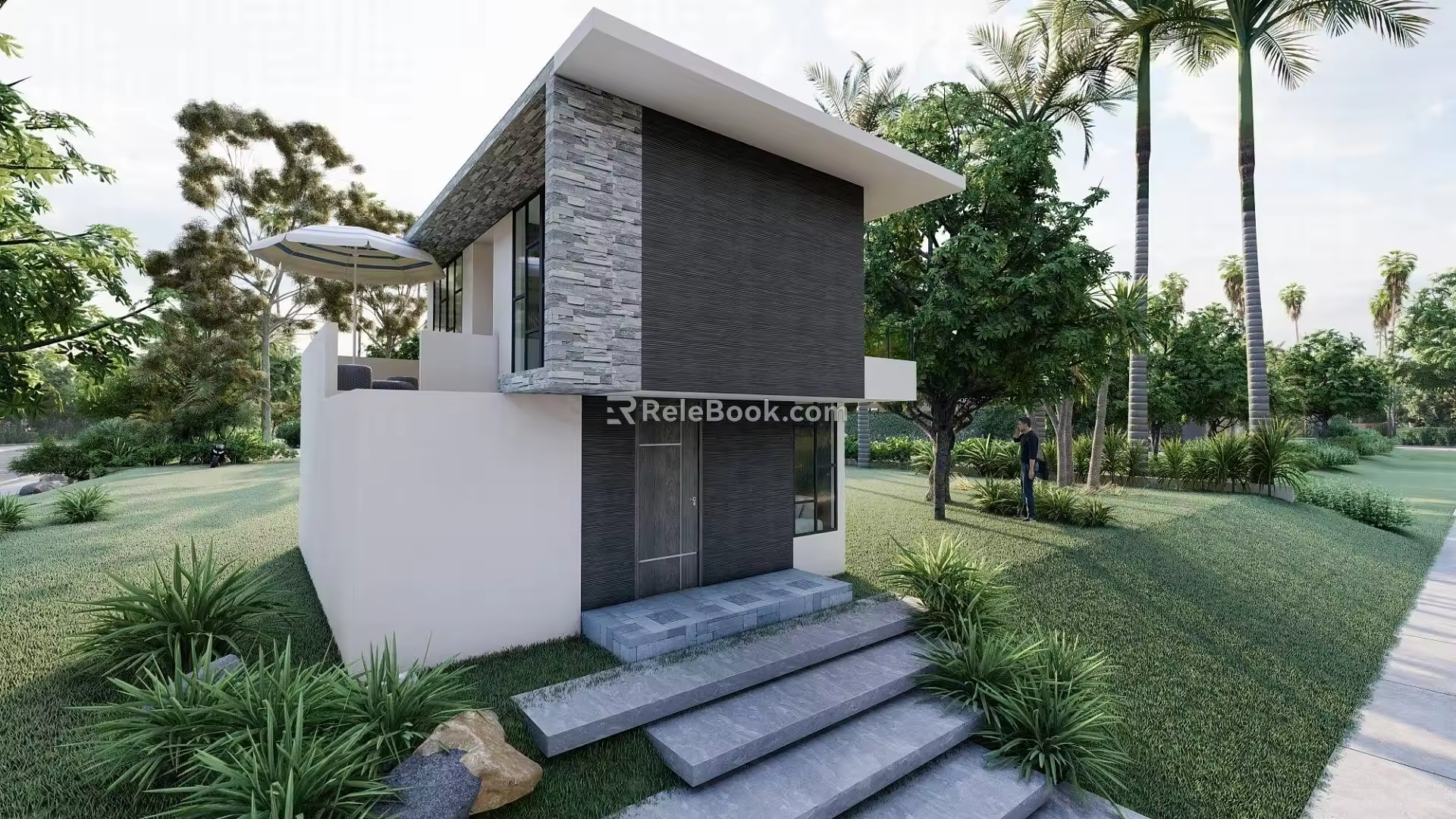 Modern single-family villa homestay building self-built house 3d model