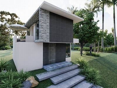 Modern single-family villa homestay building self-built house model