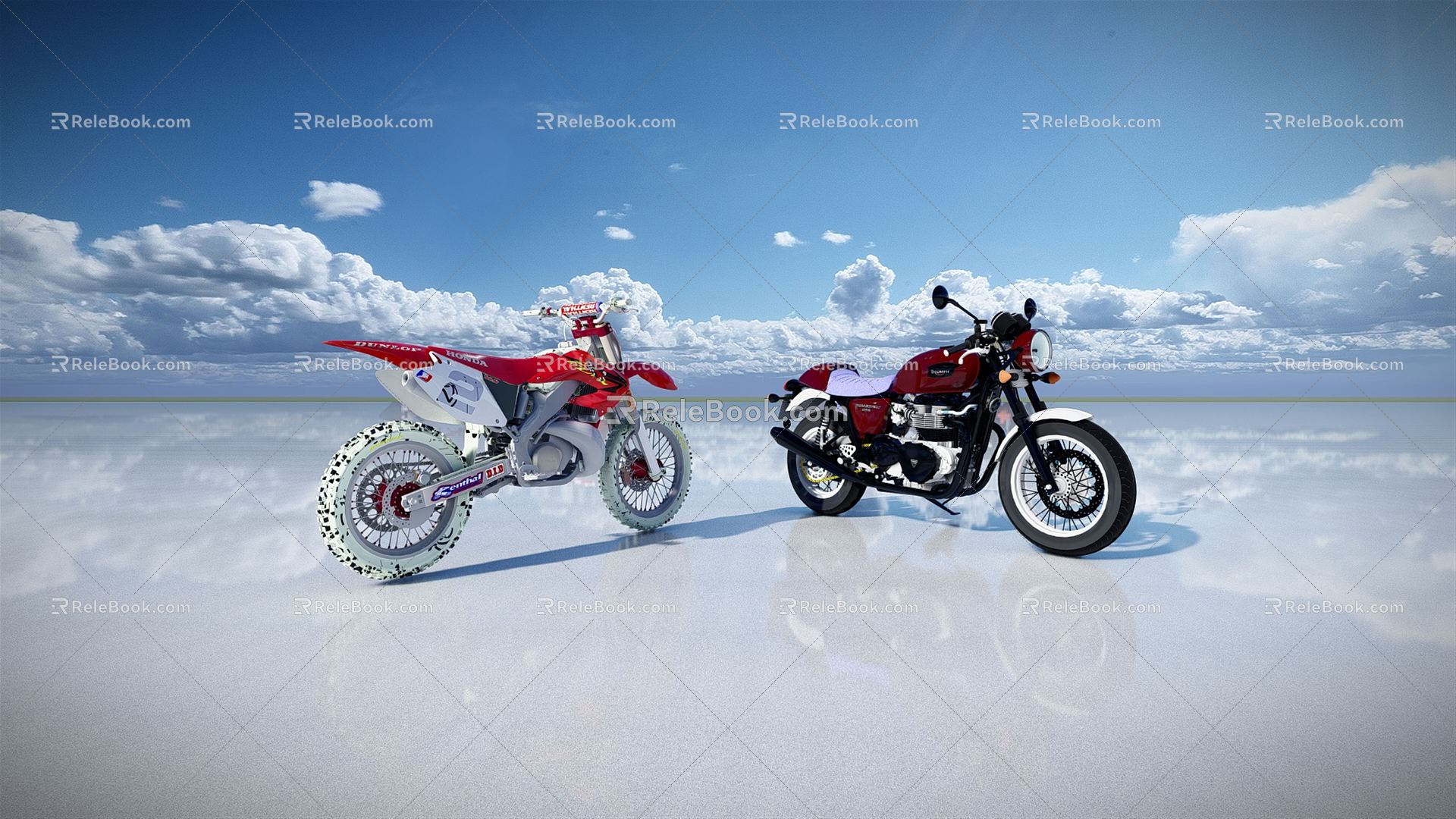 Modern motorcycle locomotive racing 3d model