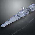 Modern Sleek Water Vessel With Metallic Exterior Streamlined Design And Technical Decks