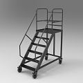 Industrial Ladder Workshop Stairs 1166 3d model