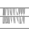 Elegant Flowing Curtains With Various Hanging Styles For Home Interior Decor