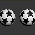 Two Classic Black And White Soccer Balls With Reflective Surfaces For Daily Sports Use