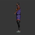 Purple Phoenix Suns Basketball Jersey Shorts And Sneakers Number 35 On Gray Background