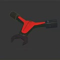 Professional Hardware Tool Y Shaped Red Black Wrench for Mechanical Repairs 3d model