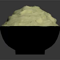 Creamy White Savory Dip Topped with Fresh Green Chives in Black Bowl