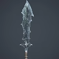 Ice Blade Ice Knife Ice Sword Cold Weapon Science Fiction Weapon Ice and Snow Weapon Ice and Snow Blade 3d model