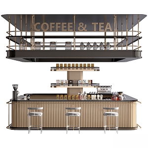 Modern Bar Cafe 3d model