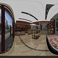 Modern Supermarket Department Store Interior With Shelves Full Of Products And Display Layout