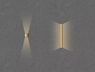 Modern wall lamp metal light strip 3d model