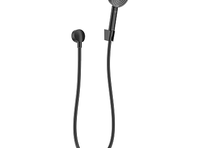 Modern Handheld Shower Head With Flexible Hose And Mounting Bracket 3d model