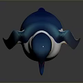 Realistic 3D Penguin Rendering With Orange Feet White Belly On Dark Background