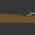 Detailed Terrain 3D Model With Green Mountains Valleys And Vegetation Cover