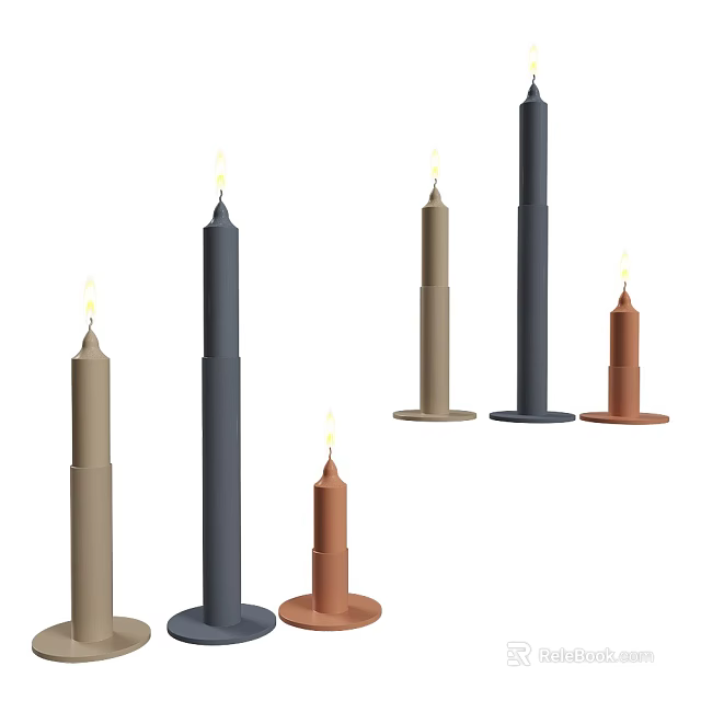 Modern Table Lamps in Black Brown and Beige with Sleek Bodies and Stylish Bases 3d model 