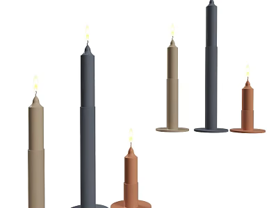 Modern Table Lamps in Black Brown and Beige with Sleek Bodies and Stylish Bases 3d model