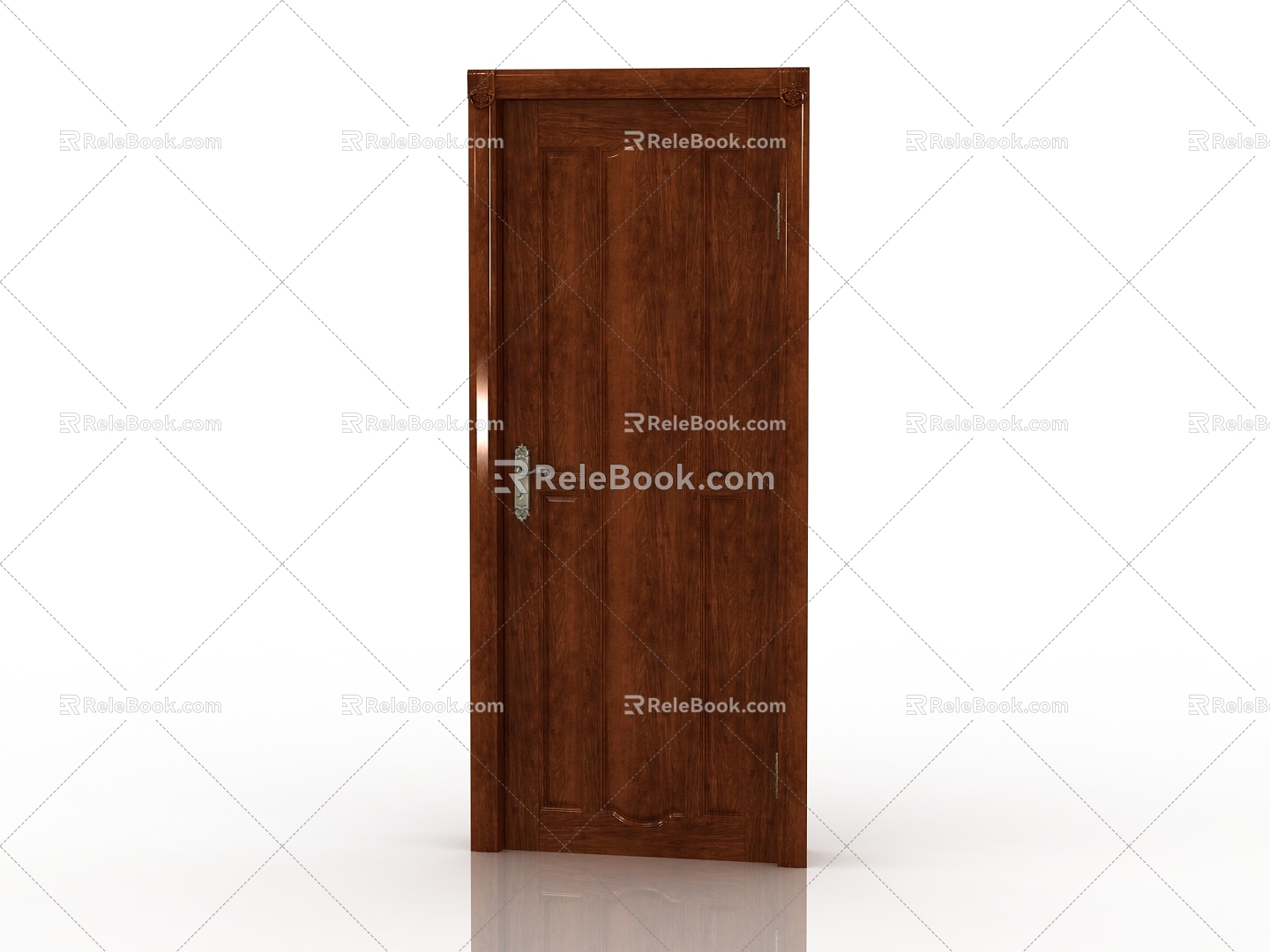 Modern Interior Door Solid Wood Door 3d model