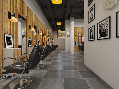 Modern Barber Shop 3d model