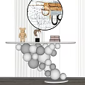 Modern End Desk 3d model