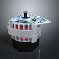 Electric Motor With Silver Housing Black Base And Red Internal Coils